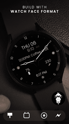 Minimal Black v30 Watch Face screenshot 2