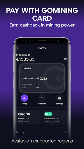 GoMining: Mining, Using BTC screenshot 17