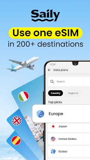 Saily: eSIM + phone number screenshot 3
