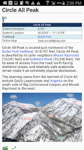Wasatch Backcountry Skiing Map screenshot 5