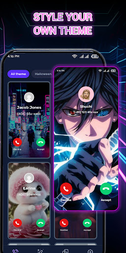 Color Call Theme, Call Screen screenshot 1
