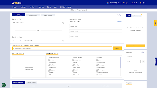 NAPA PROLink screenshot 1