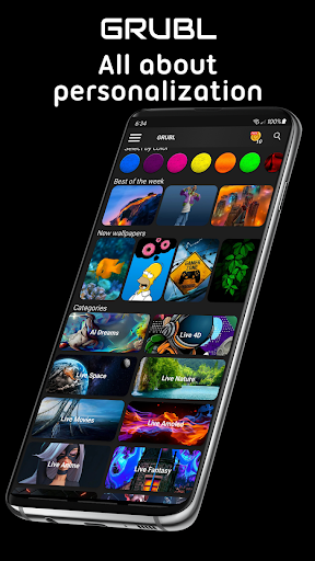 GRUBL™ 4D Live Wallpapers + AI screenshot 1
