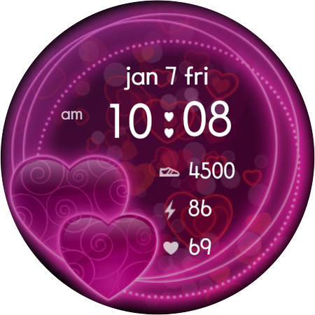 Sweet Hearts Watch Face screenshot 10