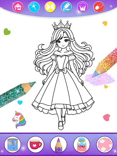 Princess Coloring Book & Games screenshot 6