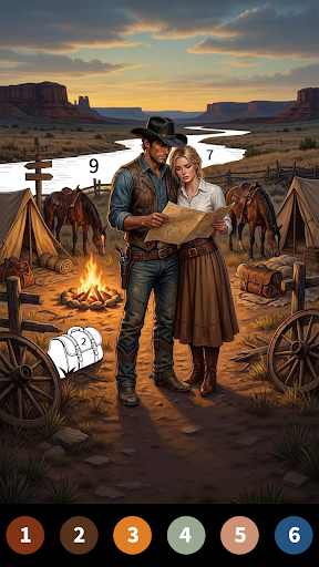 Wild West Color by Number Book screenshot 13