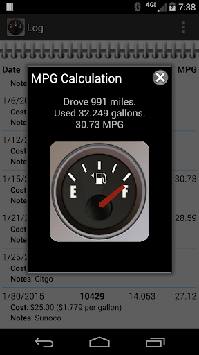 FillUp - Gas Mileage Log screenshot 3