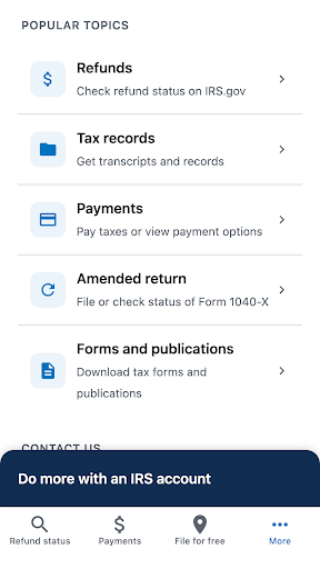 IRS2Go screenshot 1
