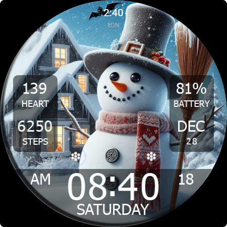 Key WF55 Snowman Watch Face screenshot 8