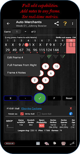 Premier Bowl Scorekeeper screenshot 21