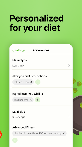 Mealime Meal Plans & Recipes screenshot 1