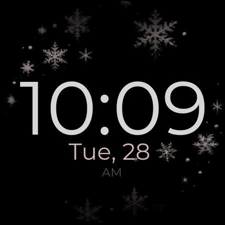 Snowflake rose gold watch face screenshot 9