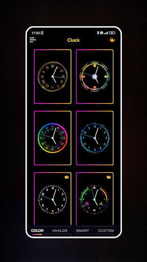 Neon Clock Wallpaper screenshot 1
