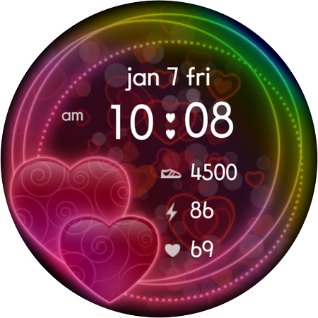 Sweet Hearts Watch Face screenshot 13
