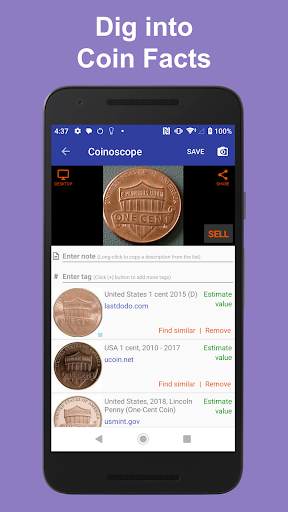 Coinoscope: Coin identifier screenshot 1