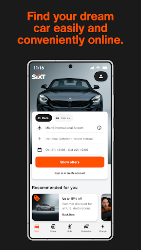 SIXT rent. share. ride. plus. screenshot 8