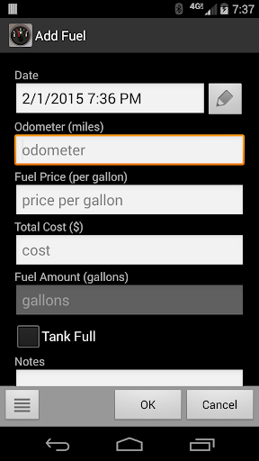 FillUp - Gas Mileage Log screenshot 7
