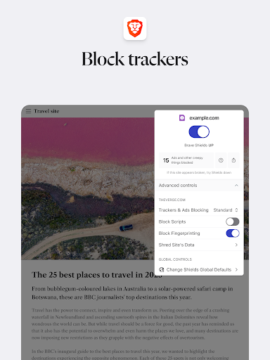 Brave Private Web Browser, VPN screenshot 5