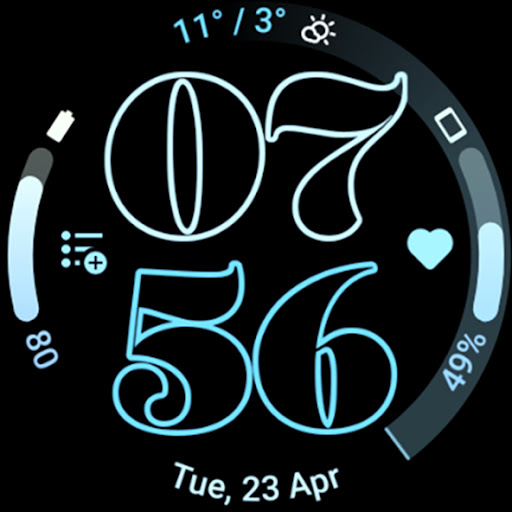 Outlined Watch Face screenshot 10