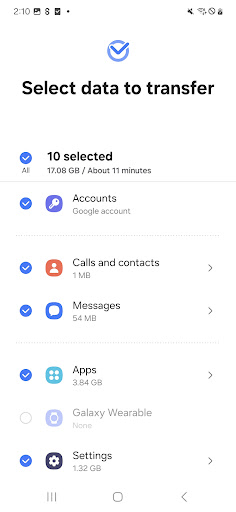 Samsung Smart Switch Mobile screenshot 11