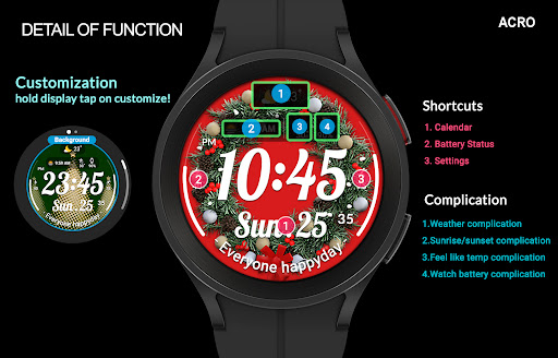 ACRO Happy Christmas Watchface screenshot 11