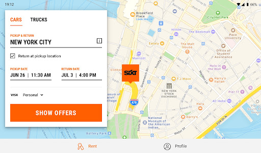 SIXT rent. share. ride. plus. screenshot 1