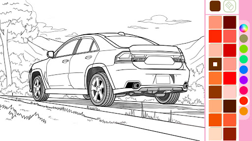 Car coloring games - Color car screenshot 2