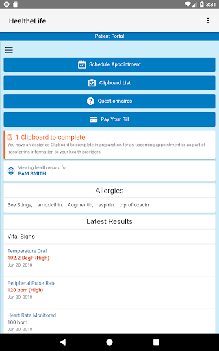 HealtheLife screenshot 1