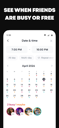 Howbout: shared calendar screenshot 3