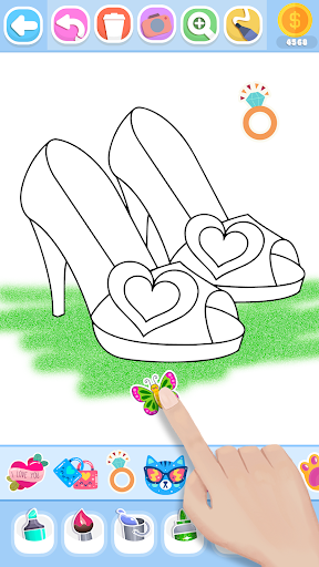 Glitter Beauty Coloring Pages screenshot 3