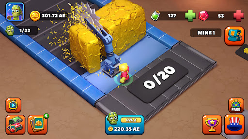 Idle Zombie Miner: Gold Tycoon screenshot 2