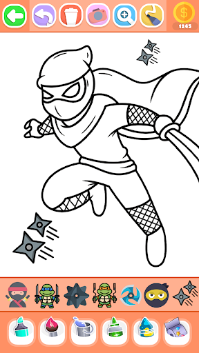 Boys Ninja Coloring & Memory screenshot 5