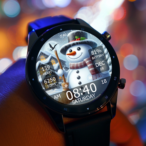Key WF55 Snowman Watch Face screenshot 12