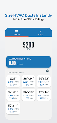 Ductulator - HVAC Duct Sizing screenshot 2