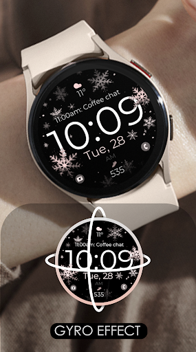 Snowflake rose gold watch face screenshot 5
