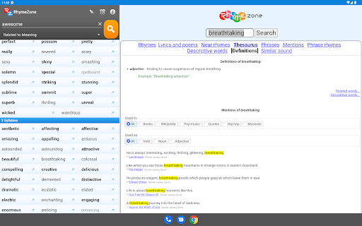 RhymeZone Rhyming Dictionary screenshot 9