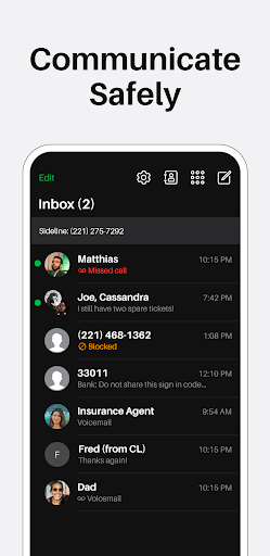 Sideline: 2nd Phone Line App screenshot 1