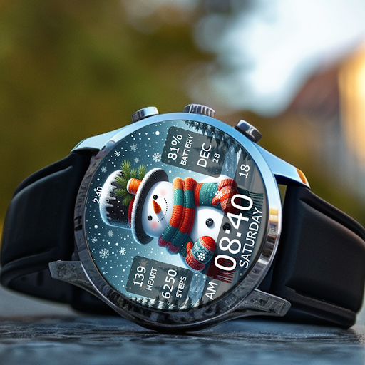 Key WF55 Snowman Watch Face screenshot 4