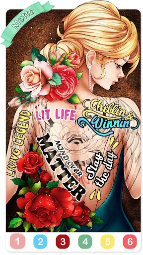 Tattoo Coloring games screenshot 19