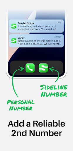 Sideline: 2nd Phone Line App screenshot 2