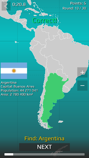 World Map Quiz screenshot 2