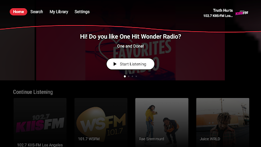 iHeartRadio for Google TV screenshot 1