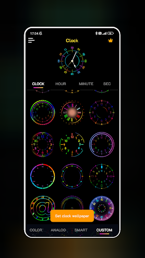 Neon Clock Wallpaper screenshot 2