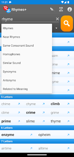 RhymeZone Rhyming Dictionary screenshot 7