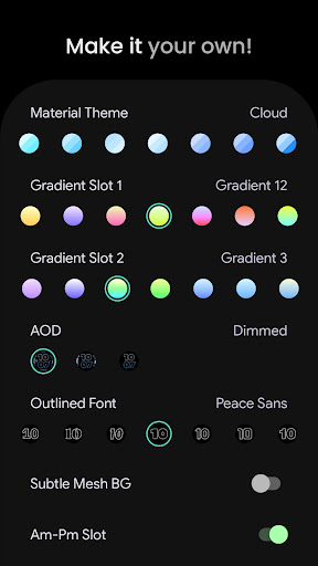Outlined Watch Face screenshot 1
