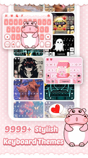 Pink Cute Hippo Theme screenshot 8