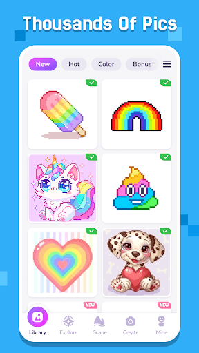 Pixel Coloring-Color by number screenshot 1