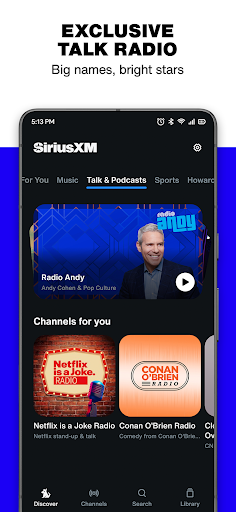 SiriusXM: Music, Sports & News screenshot 1