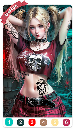 Tattoo Coloring games screenshot 15