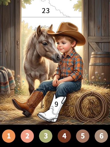 Wild West Color by Number Book screenshot 2